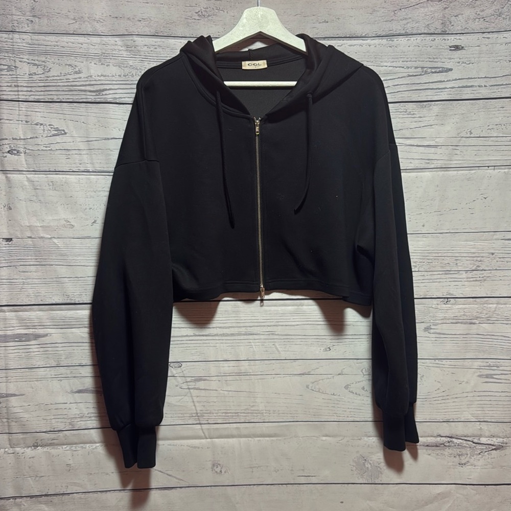 OGL cropped active wear hoodie